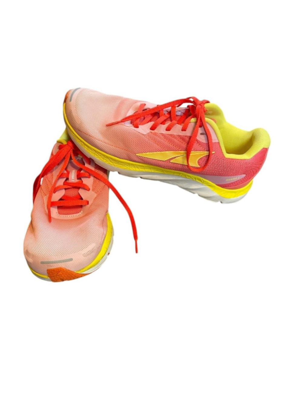 Altra Rivera 2 Women's Running Shoes Pink Yellow Orange Sz 10.5 Workout Running